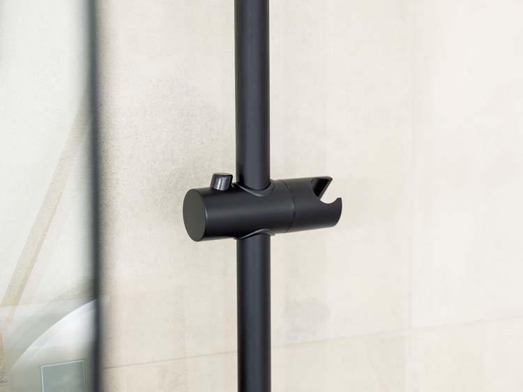 Support coulissant pour barre de douche Liberta noir