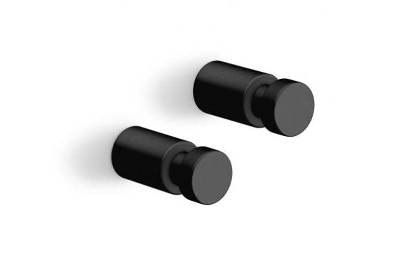 Handdoekhaak Zack Avio zwart Ø1,6cm set van 2