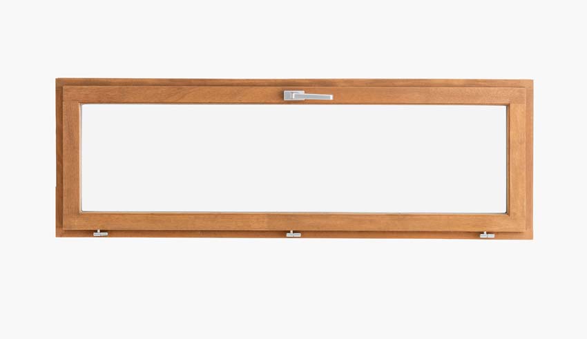 Fenêtre à soufflet Trae bois Meranti 55mm naturel L1500xH500mm