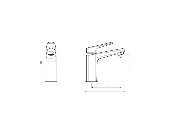 Robinet de lavabo Remko 16,30cm chrome Robinet de lavabo Remko 16,30cm chrome