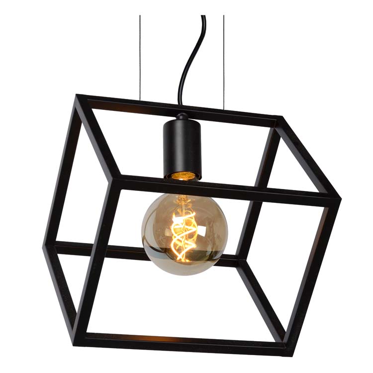 Hanglamp - 1xE27 - Zwart