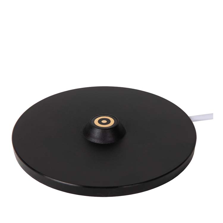 Lucide RENEE - Lampe de table Extérieur Rechargeable - Batterie - Ø 12,3 cm - LED Dim. - 1x2,2W 2700K/3000K - IP54 - Avec station de charge sans fil - Noir