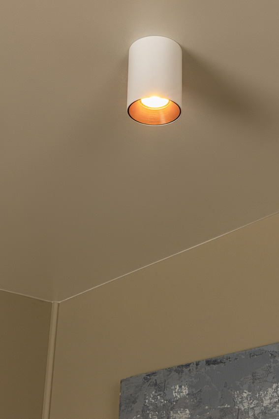 Lucide Essential Gerti - Spot de plafond - Ø8cm - 1xGU10 (MR16) - Anneaux interchangeables inclus - Blanc