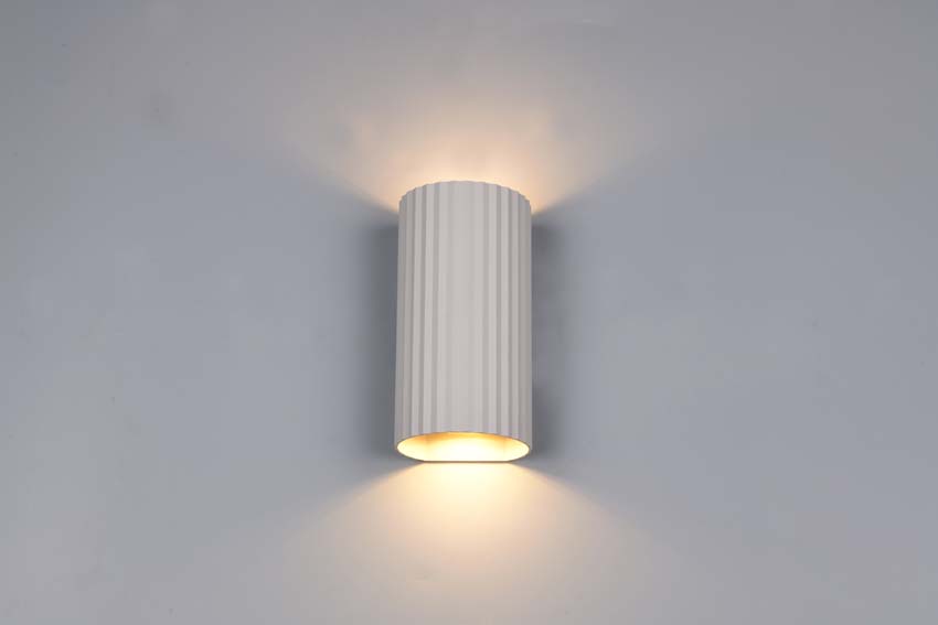 Wandlamp - Grijs - 9,5x18x8cm - Dimbaar - GU10 - 2x10W