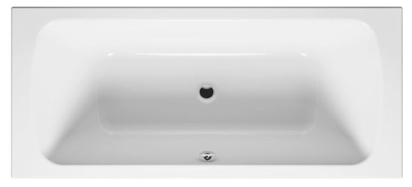 Inbouwbad Verona Duo glanzend wit 180x80cm