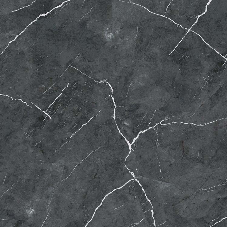 Vloer- en wandtegel Apollo Marmi marmerlook glanzend zwart 50x50cm