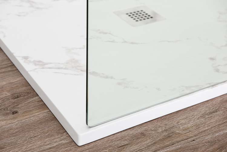 Receveur de douche Minimalism composite avec gelcoat aspect marbre 90x90cm