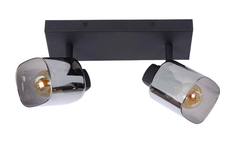 Plafondlamp - zwart - 2xE14 - 25W