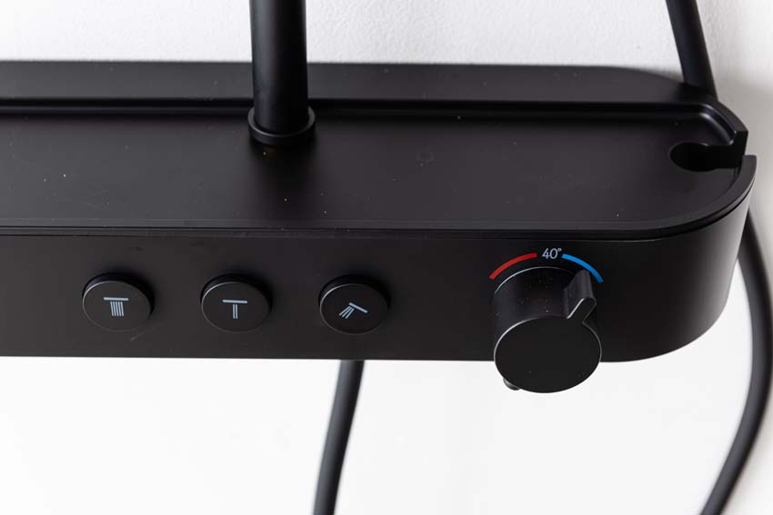 Doucheset Vivian thermostatisch mat zwart