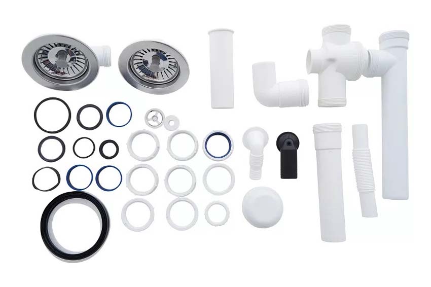 Spoelbak Nils zwart 1,5 bak 100x50cm