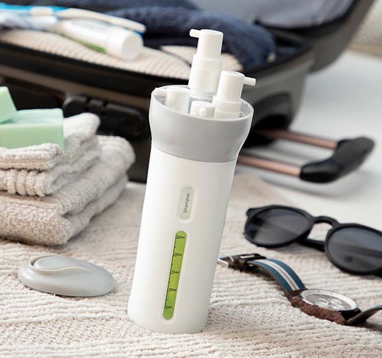 Reis-zeepdispenser/travelkit 4 x 40 ml Reis-zeepdispenser/travelkit 4 x 40 ml