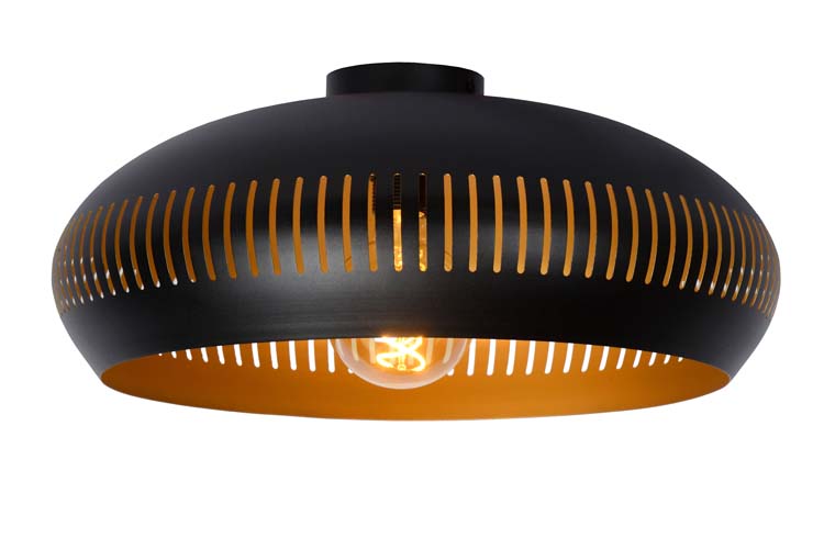Plafondlamp - zwart - Ø45cm - E27 - 40W