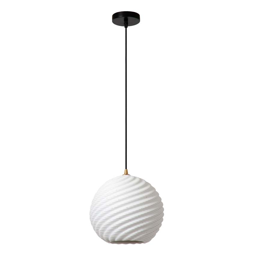 Lucide Bina - Hanglamp - Ø25cm - 1xE27 - Wit