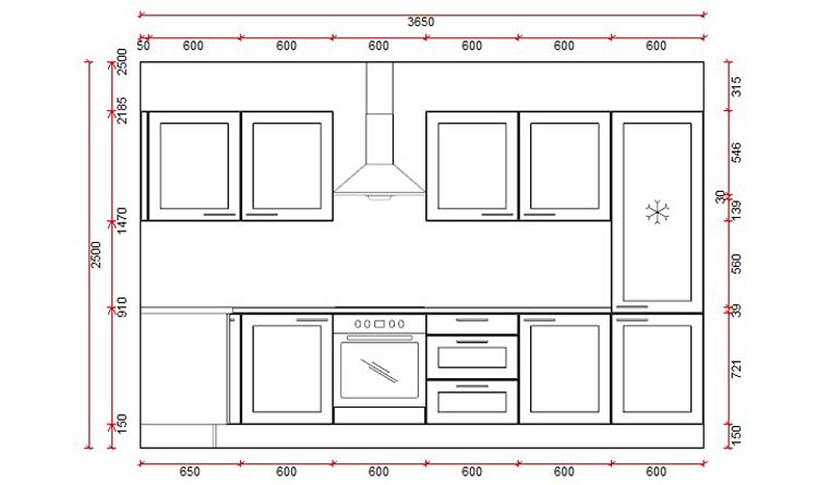 Hoekkeuken Premium 16A wit kader 365x165cm - voorgemonteerd - met toestellen - vitrokeramische kookplaat en inox wanddampkap