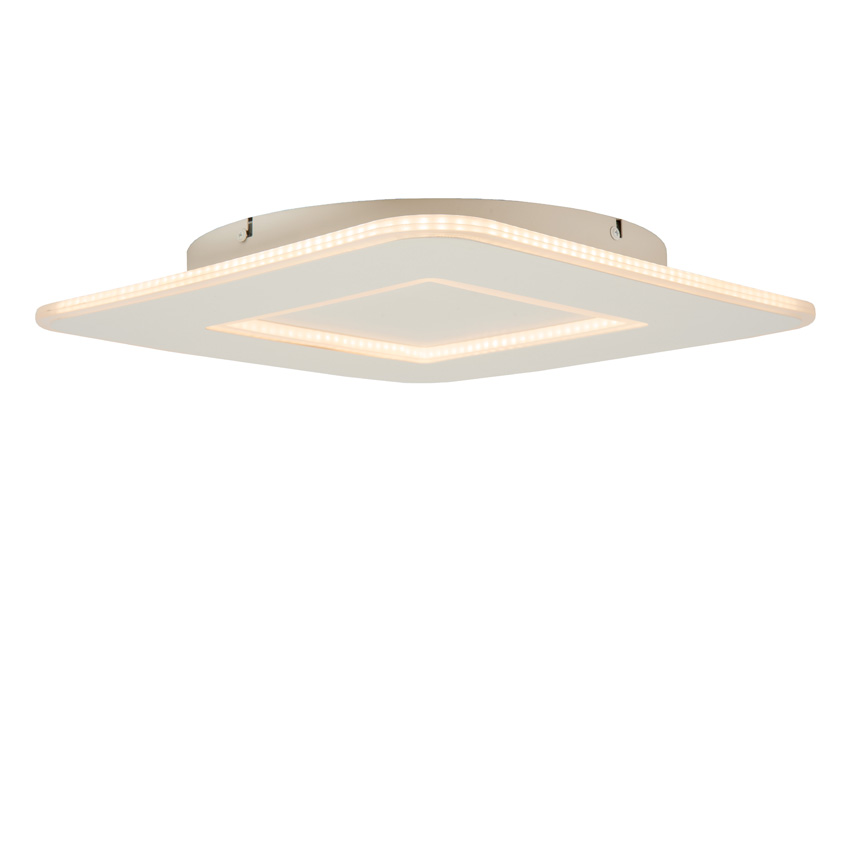Plafondlamp - 39,4x39,4cm - LED 3 StepDimbaar - 1x24W 2700K - Wit