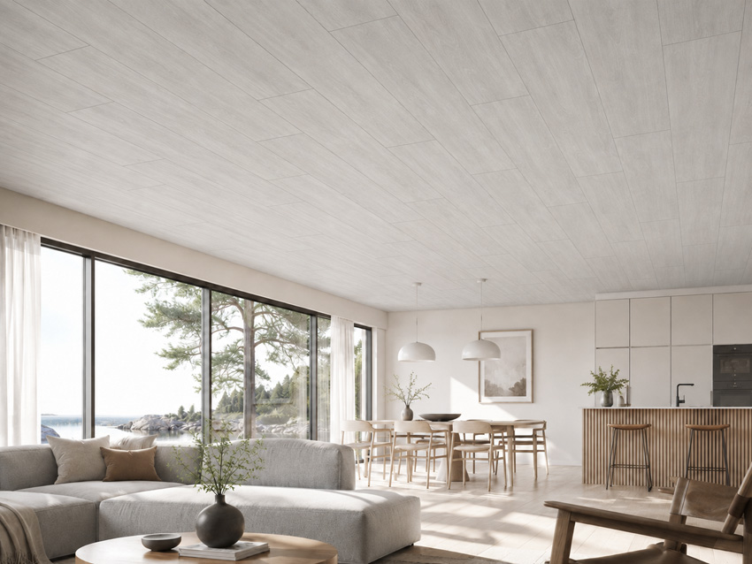 Wand- & plafondpaneel Panidur Home Grey Oak MDF grijs 18,5x130x0,8cm
