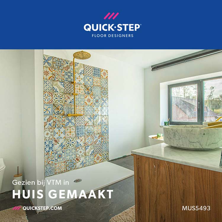 Laminaat Quick-Step Muse 8mm grijze leisteen 120x39,6cm