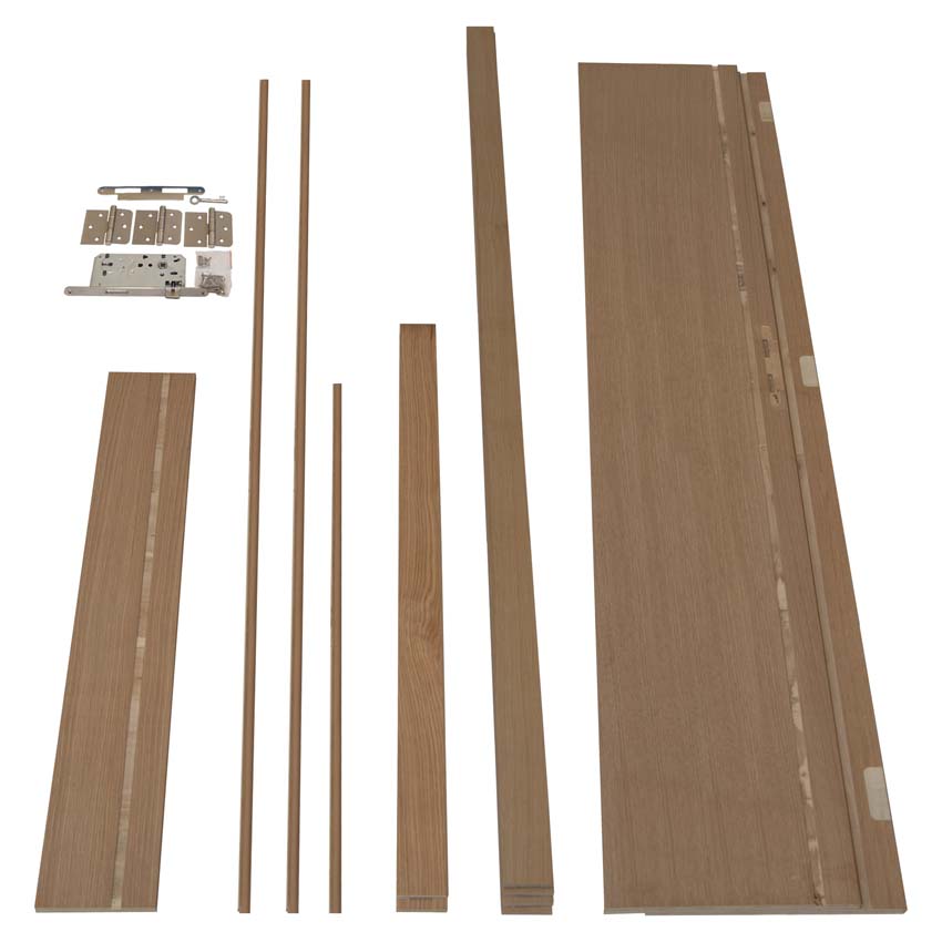 Deurkast multiplex eik 201,5x40cm zonder deurlijst