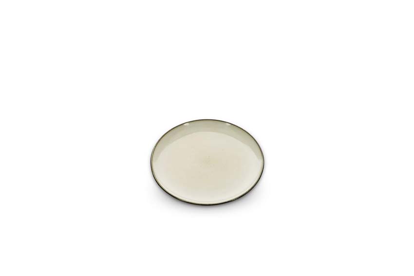 Assiette plate Salt & Pepper Meridian en faïence beige Ø20x2cm