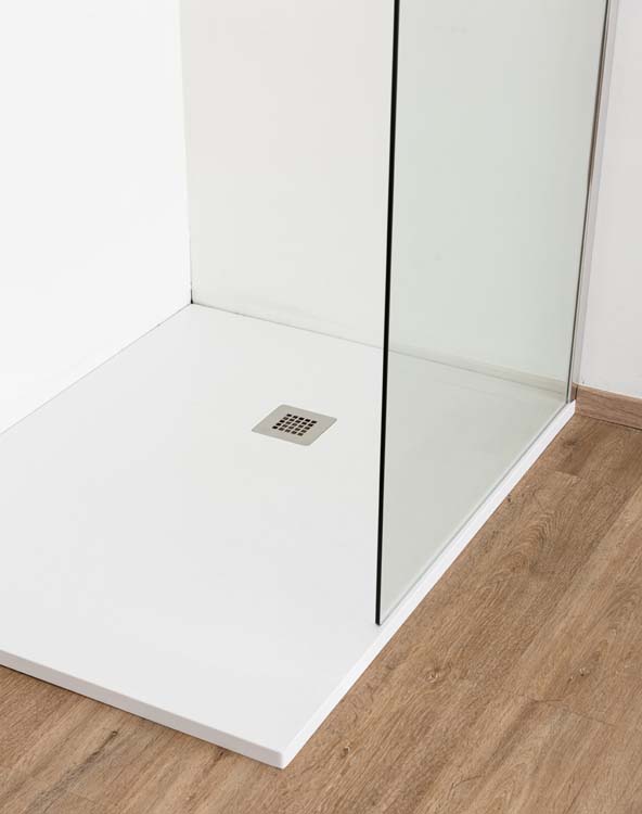 Douche de plain-pieds Anais 97 x 200 cm verre transparant - chrome Douche de plain-pieds Anais 97 x 200 cm verre transparant - chrome