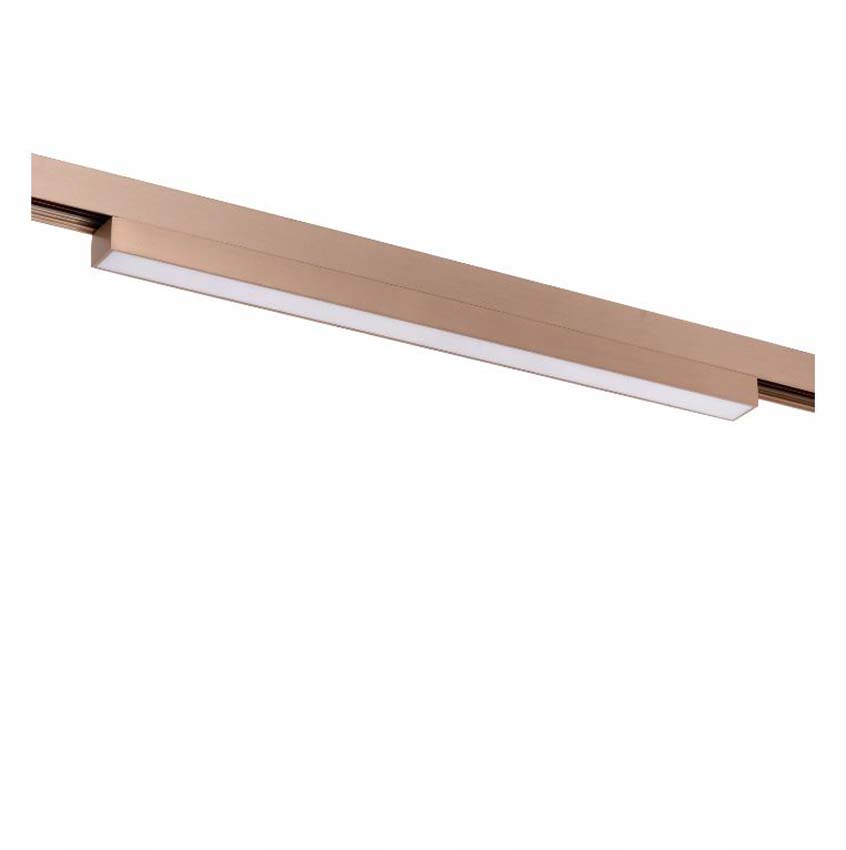 Lucide Premium Linial Glyx Railspot - Système de rails monophasé / Éclairage rail intelligent - 48V - 1xLED Dimmable - Champagne