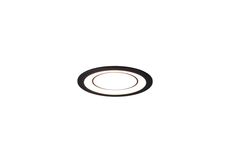 Spot à encastrer LED noir diam15cm 10W 1060LM 3000K