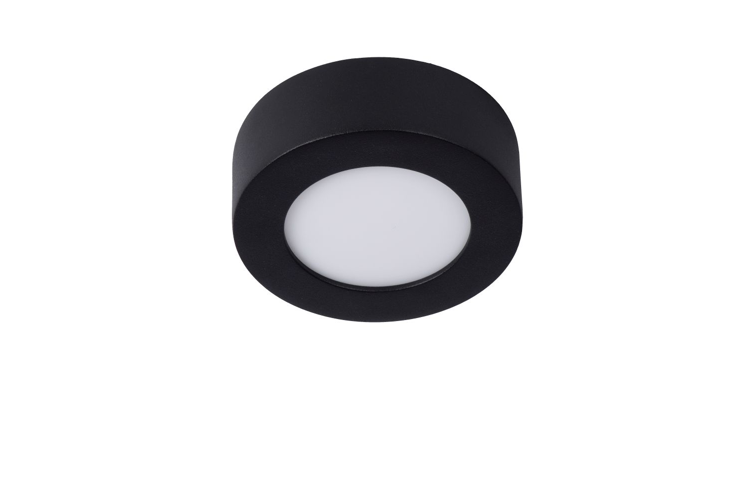 Plafondlamp - zwart - rond - dimbaar - Ø11,5cm - LED - 8W - IP44