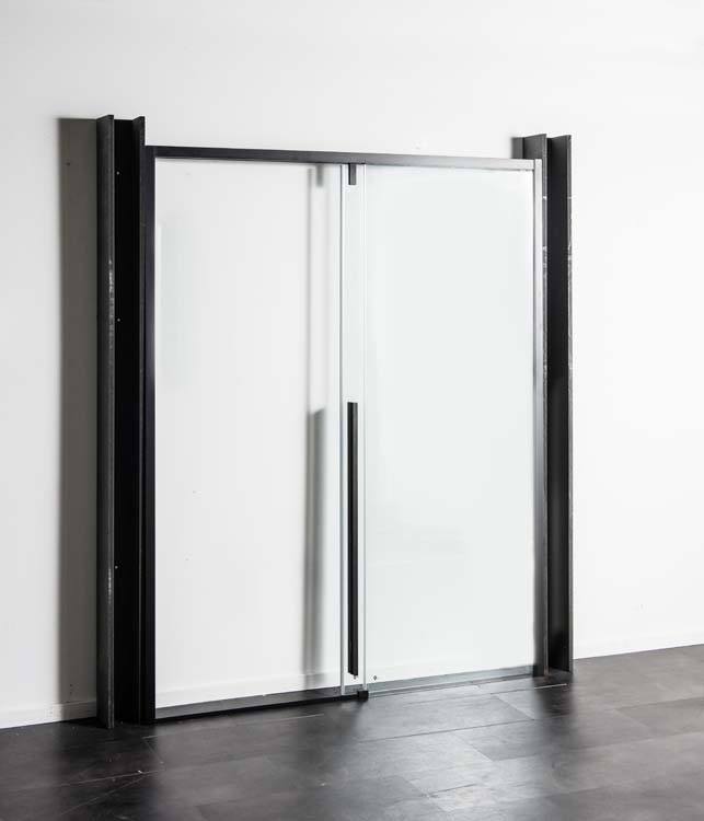 Doucheschuifdeur Ulrich zwart 116-120x200cm