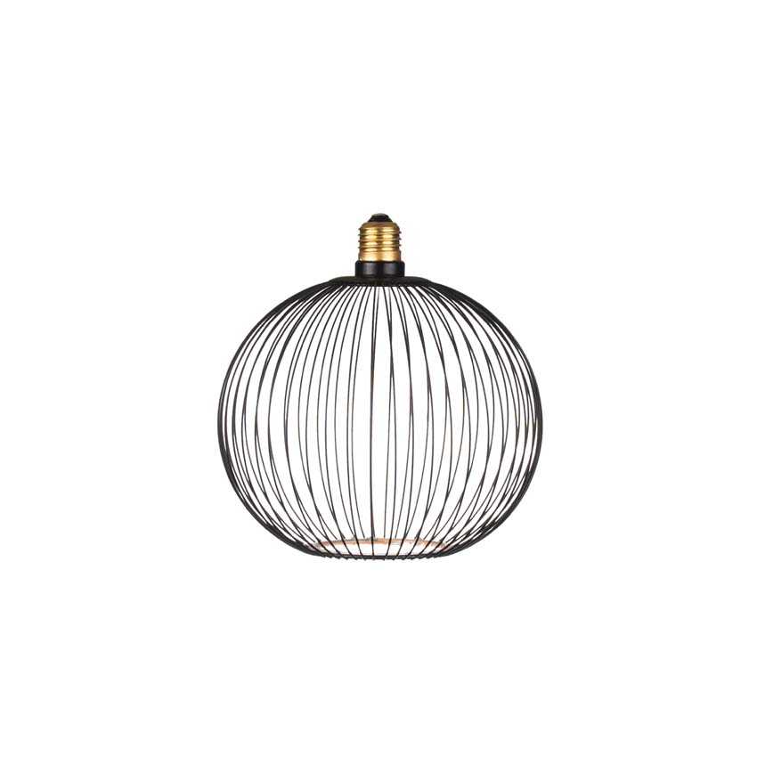 LED lamp floating Filo - E27 - zwart - Ø18cm - dimbaar - 5W - 320lm - 2200K - globe