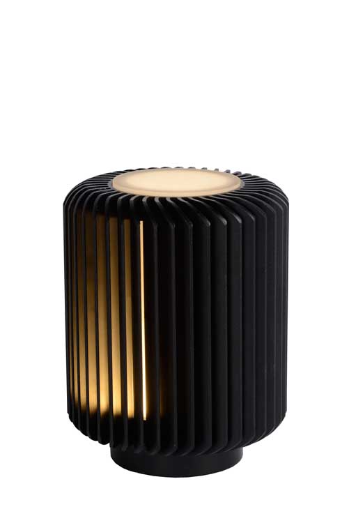 Lucide TURBIN - Tafellamp - LED - 1x5W 3000K - Zwart