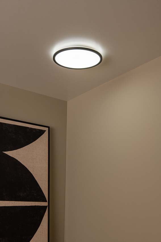 Lucide Castor - Plafonnier - Ø32cm - LED dimmable - CCT - 1x20W 2700K/6500K - RGB - Opalin
