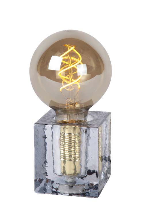 Tafellamp - fumé - 7,6x7,6x8,4cm - E27 - 40W