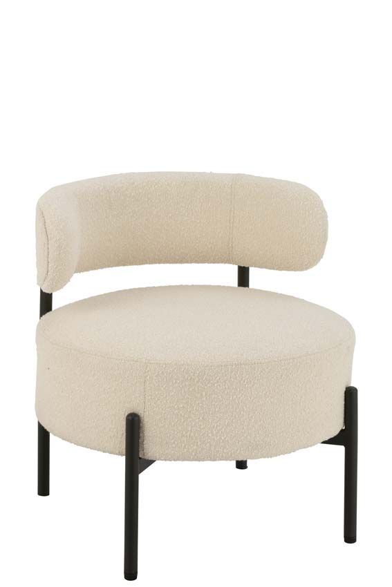 Fauteuil lounge Boucle blanc