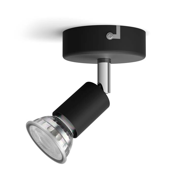 Opbouwspot Single Spot Zwart 50W