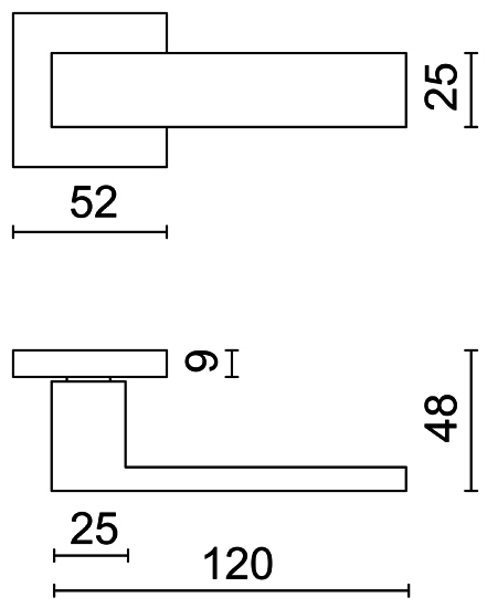 Deurklink inox plus Brindisi 1 12cm