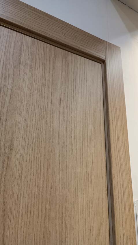 Porte intérieure complète Premium Oak 201,5x73cm aggloméré tubulaire vertical réversible + châssis 16,5cm