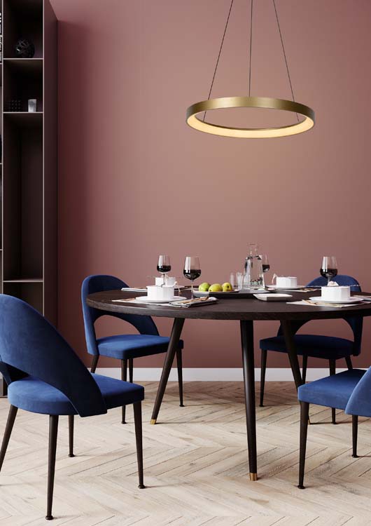 Hanglamp - goud/messing - dimbaar - Ø58cm - LED