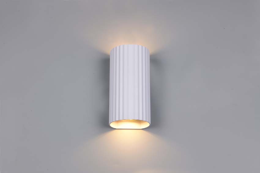 Applique murale - Blanc - 9,5x18x8cm - Dimmable - GU10 - 2x10W
