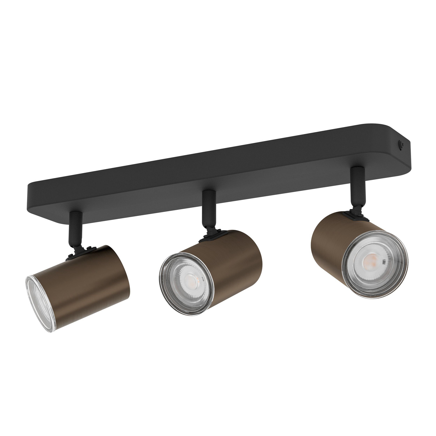 Spot en saillie - bronze/noir - 40x8x13cm - 3xGU10 max. 5W - IP44 - ampoules non incluses