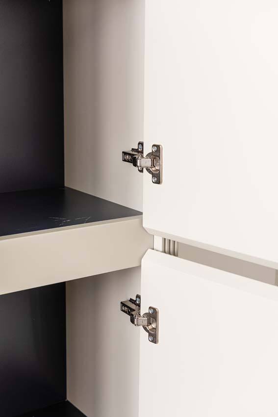 Armoire colonne Amelia gris fumé suspendue 170x40x35cm