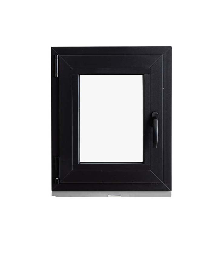 1-VAN Châssis oscillo-battant pvc Elegant noir/noir B500xH600 mm G 1-VAN Châssis oscillo-battant pvc Elegant noir/noir B500xH600 mm G