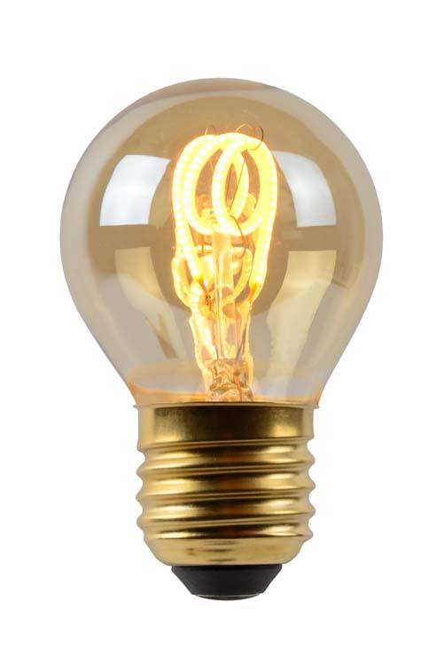 Filament lamp - amber - dimbaar - Ø4,5cm - E27 - 3W