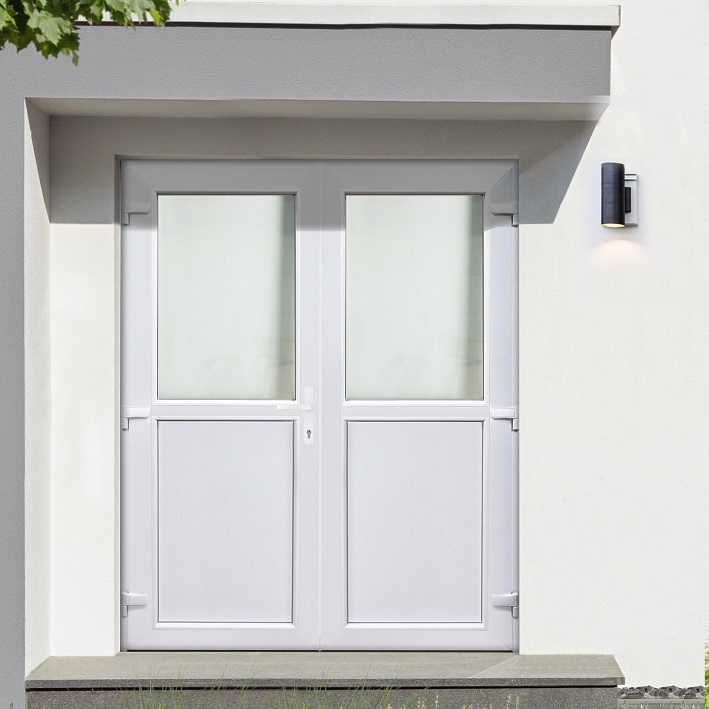 Buitendeur PVC dubbel wit B 1800 x H 2100 L outside