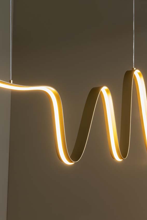 Lucide Premium LAMBADA - Suspension - LED Dim. - 1x33W 2700K/3200K - Or Mat / Laiton