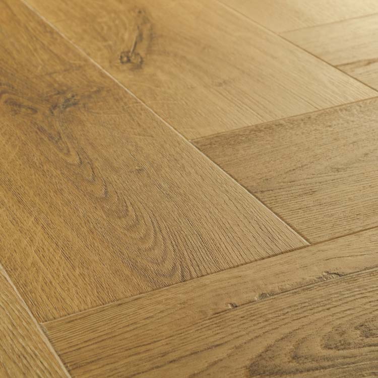Vinyl vloer Quick-Step Ciro 6mm visgraat botanische eik huisgemaakt 63x12,6cm met ondervloer