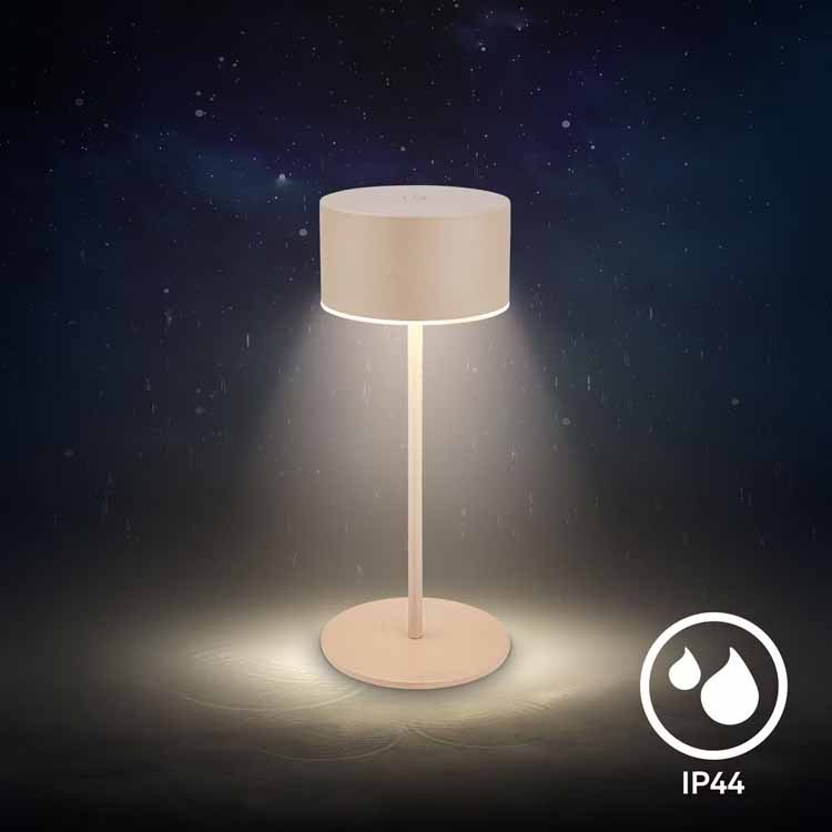Lampe de table Zurela - beige - 19cm - dimmable - LED - 3W - 2700K - IP44 - USB