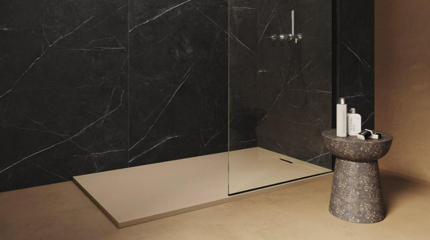 Receveur de douche Signature Nordicstone composite avec gelcoat crème 160x90cm