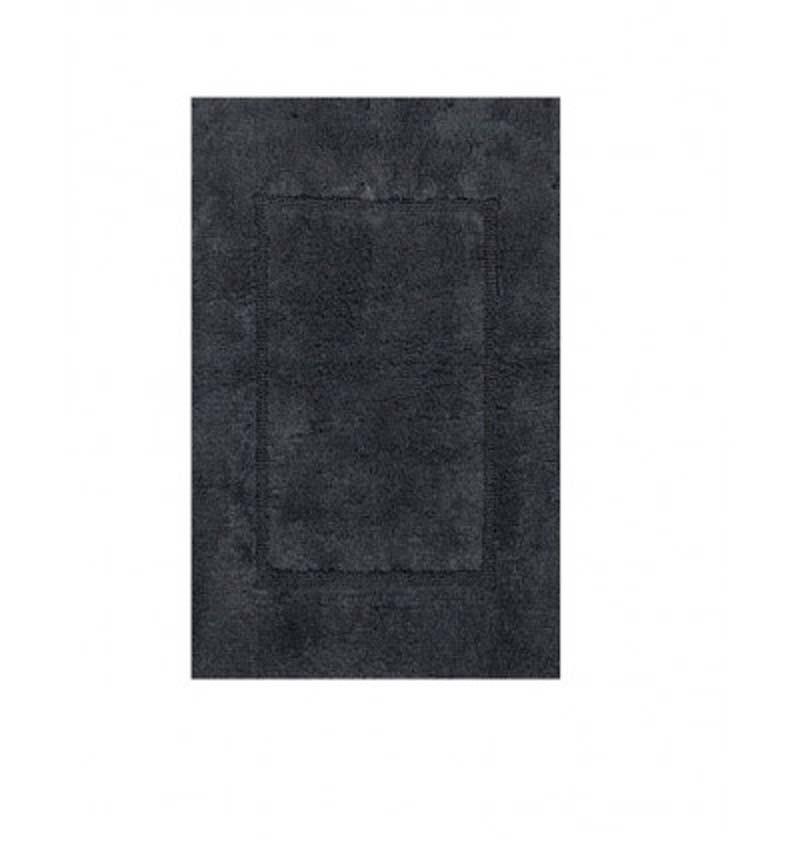 Tapis de bain Cosibel en coton anthracite 60x100cm