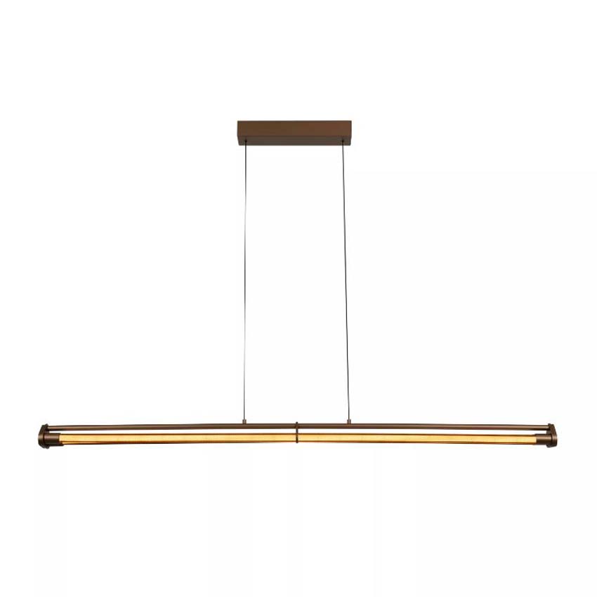 Lucide Vibes Janderin - Hanglamp - LED Dimbaar - CCT - 2x16,5W 2200K/3300K - Handbewegingssensor - Champagne