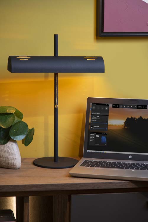 Lampe de table - noir - 36x18x50cm - 2xE27 - 40W